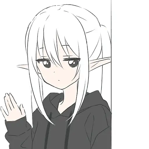 Эльфийка в худи preview