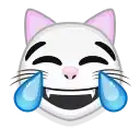 White cat emoji preview