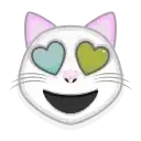 White cat emoji preview