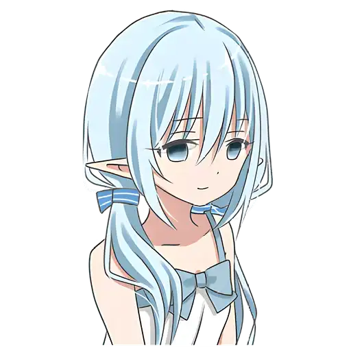 Голубая эльфийка preview