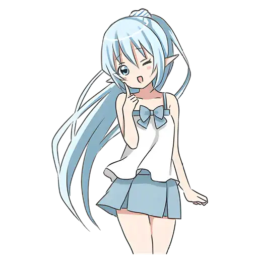 Голубая эльфийка preview