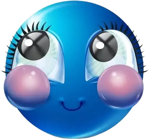 Blue face emoji preview